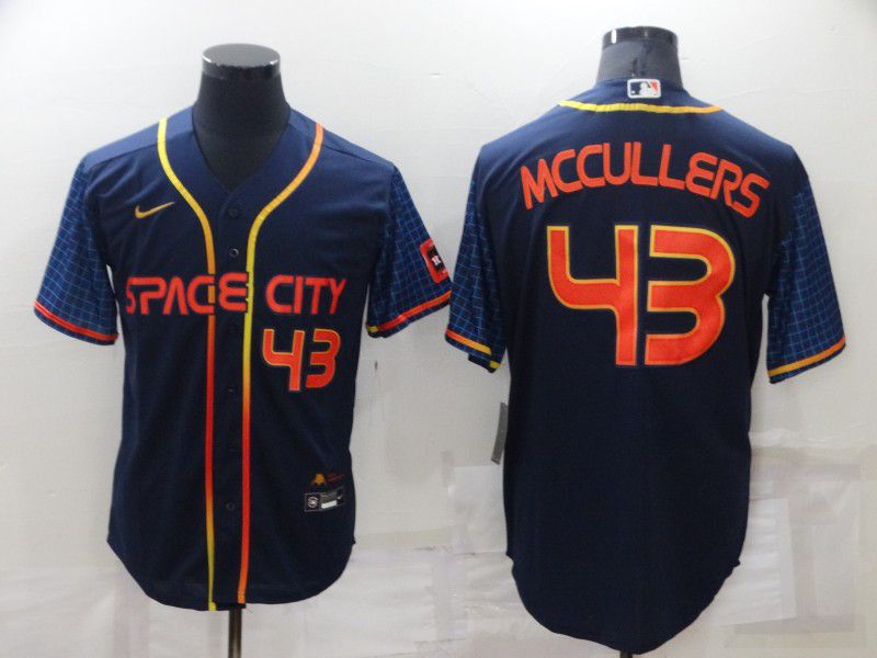 Men Houston Astros #43 Mccullers Blue City Edition Game Nike 2022 MLB Jersey
